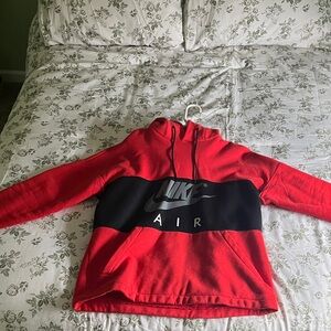 Nike Red and Black Air Pullover Hoodie